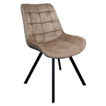 Kép 1/9 - Étkezőszék, szürkésbarna Taupe Velvet szövet/fekete, SAMIRA