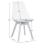 Kép 3/3 - Modern design  fehér színben a Bali 3 NEW szék.