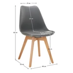 Kép 3/3 - Elegáns design és kényelmes ülés.  Bali 3 NEW szék  szürke-bükk kombinációban