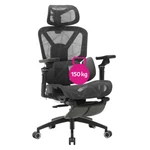 Kép 1/22 - Irodai szék, sötétszürke/fekete, teherbírás 150 kg, VILMER