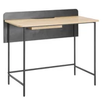 Kép 1/7 - Számítógépasztal, tölgy/fekete, KOMPUS