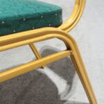 Kép 6/8 - Rakásolható szék, zöld/matt arany keret, ZINA 2 NEW