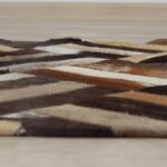 Kép 9/12 - Luxus bőrszőnyeg, barna /fekete/bézs, patchwork, 70x140 , bőr TIP 2