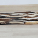 Kép 5/12 - Luxus bőrszőnyeg, barna/fekete/bézs, patchwork, 140x200 , bőr TIP 2