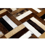 Kép 11/12 - Luxus bőrszőnyeg, barna/fekete/bézs, patchwork, 140x200 , bőr TIP 2