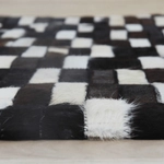 Kép 6/8 - Luxus bőrszőnyeg, barna /fekete/fehér, patchwork, 120x180, bőr TIP 6