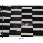 Kép 8/8 - Luxus bőrszőnyeg, barna /fekete/fehér, patchwork, 120x180, bőr TIP 6