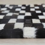 Kép 6/8 - Luxus bőrszőnyeg, barna /fekete/fehér, patchwork, 141x200, bőr TIP 6