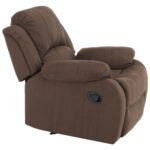 Kép 2/11 - Állítható relaxáló fotel, barna szövet, ASKOY
