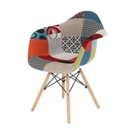 Kép 3/15 - Fotel, anyag patchwork/bükk, TOBO 3  NEW