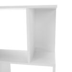 Kép 2/9 - PC asztal könyvespolccal, fehér, FLOKI NEW