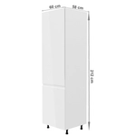 Kép 4/4 - Hűtő beépítő szekrény, fehér/fehér extra magasfényű, balos, AURORA D60ZL