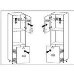 Kép 4/4 - Hűtőgép szekrény, fehér/sosna északi, univerzális, ROYAL D60P