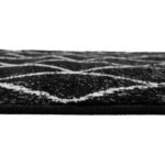 Kép 2/9 - Szőnyeg, fekete/minta, 67x120 cm, MATES TYP 1