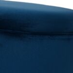 Kép 4/15 - Puff, kék Velvet anyag/ezüst króm, DARON