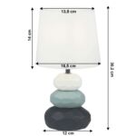 Kép 2/4 - Asztali lámpa, fehér/kék/fekete, LENUS