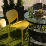 Kép 2/15 - Rakásolható szék, sárga, FEDRA NEW