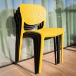 Kép 3/15 - Rakásolható szék, sárga, FEDRA NEW