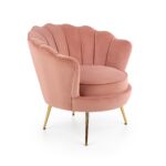 Kép 2/10 - Amorinito fotel világos rózsaszín / arany