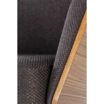 Kép 7/10 - CHILLOUT fotel sötétszürke / amerikai dió, lábak - fekete
