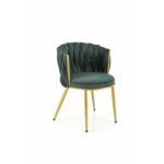 Kép 1/10 - K517 szék, sötétzöld / arany