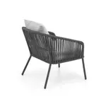 Kép 15/19 - ROCCA kerti garnitúra (kanapé + 2 szék + dohányzóasztal), sötétszürke/világosszürke