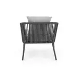 Kép 19/19 - ROCCA kerti garnitúra (kanapé + 2 szék + dohányzóasztal), sötétszürke/világosszürke