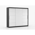 Kép 1/9 - Alba II Gardrób 250 cm | Fekete | Fehér | Világítás nélkül