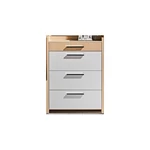 Kép 6/10 - SOLARIS cipőtartó 80 cm világos tölgy-grafit - 6. kép
