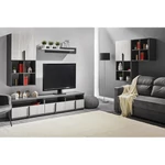 Kép 4/5 - DUET TV komód 0.8 m bükk-szürke - 4. kép