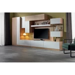 Kép 3/5 - PALERMO függesztett vitrines szekrény 60 cm tölgy-fehér - 3. kép
