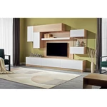 Kép 4/5 - PALERMO függesztett vitrines szekrény 60 cm tölgy-fehér - 4. kép