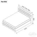 Kép 2/6 - RIO franciaágy ágyráccsal 160x200 bézs - 2. kép