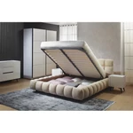 Kép 7/7 - SPACE franciaágy ágyráccsal 160x200 sötét szürke - 7. kép