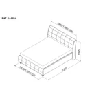 Kép 7/7 - SAMBA franciaágy ágyráccsal 160x200 kék - 7. kép