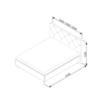 Kép 4/12 - CRISTAL franciaágy ágyráccsal 160x200 bézs - 4. kép