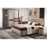 Kép 6/12 - CRISTAL franciaágy ágyráccsal 180x200 szürke - 6. kép