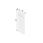 Kép 3/9 - SOLARIS fogas falpanel 60 cm sötét dió - 3. kép