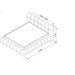 Kép 3/7 - SPACE franciaágy ágyráccsal 180x200 sötét szürke - 3. kép