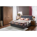Kép 5/5 - HAPPY franciaágy ágyráccsal 180x200 fehér sonoma - 5. kép