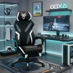 Kép 2/7 - MAXIMO Forgós Gamer Szék fekete fehér