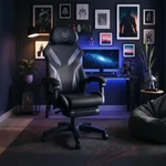 Kép 2/12 - MAXIMO fekete forgó gamer szék