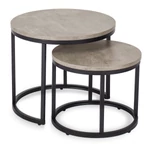 Kép 1/10 - ROCKY Beton/Fekete Asztal Garnitúra