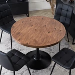 Kép 2/10 - Rusztikus tölgyfa asztal  100 cm