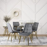 Kép 3/9 - Elegáns TINGA asztal üvegfejlesztésű designnal