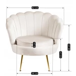 Kép 7/8 - Bársony fotel relaxálásra
