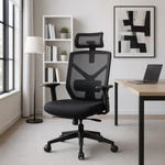 Kép 2/15 - Ergonomikus fekete forgószék
