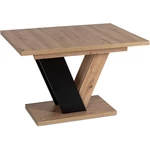 Kép 1/10 - CLARK Kihúzható asztal 120-160 cm Artisan Tölgyfa/Fekete