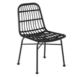 Kép 1/8 - WALDI fekete rattan szék