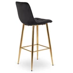 Kép 4/8 - Ariel fekete bársony szék modern design